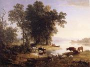 Asher Brown Durand Hudson River Looking Toward the Catskill oil painting on canvas